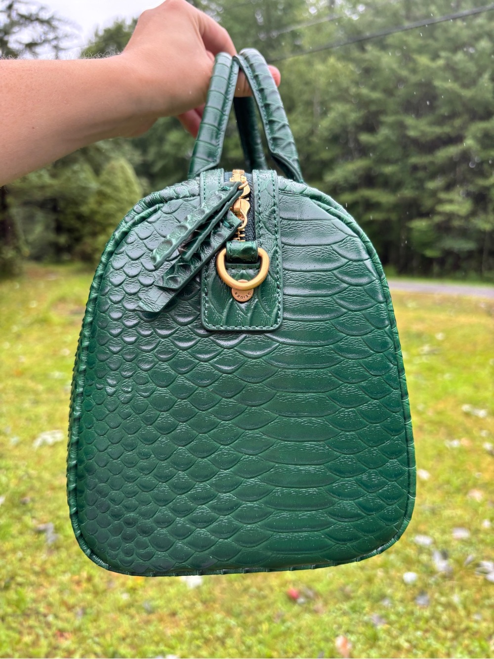 Kurt Geiger London Kensington Snake Embossed Boston Bag - Picture 11 of 17